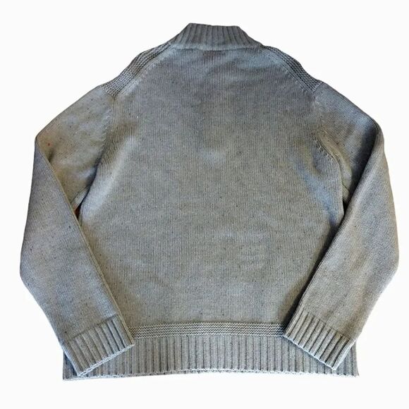 Y2K GAP 2012 Mock Neck Quarter Zip Wool Blend Sweater Oatmeal XXL - Picture 14 of 15